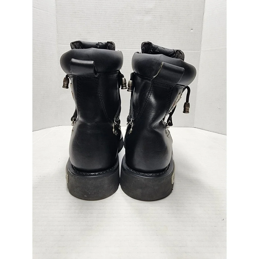 HARLEY DAVIDSON Mens 11 Leather BRAKE LIGHT Riding Boots Biker Moto D91680 BLACK